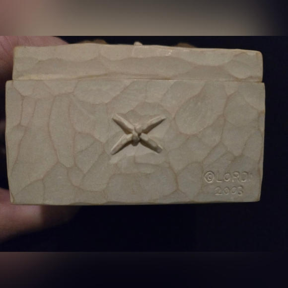 Willow Tree Figurine Trinket Box Friendship 3" Square Dated 2003 Forever Friends - Picture 4 of 5